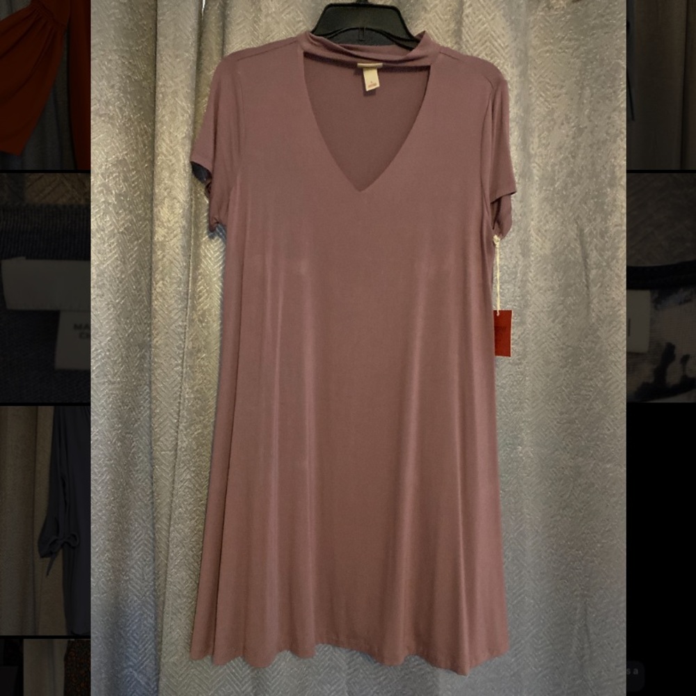 Dusty pink color dress, size large, never worn tags still on